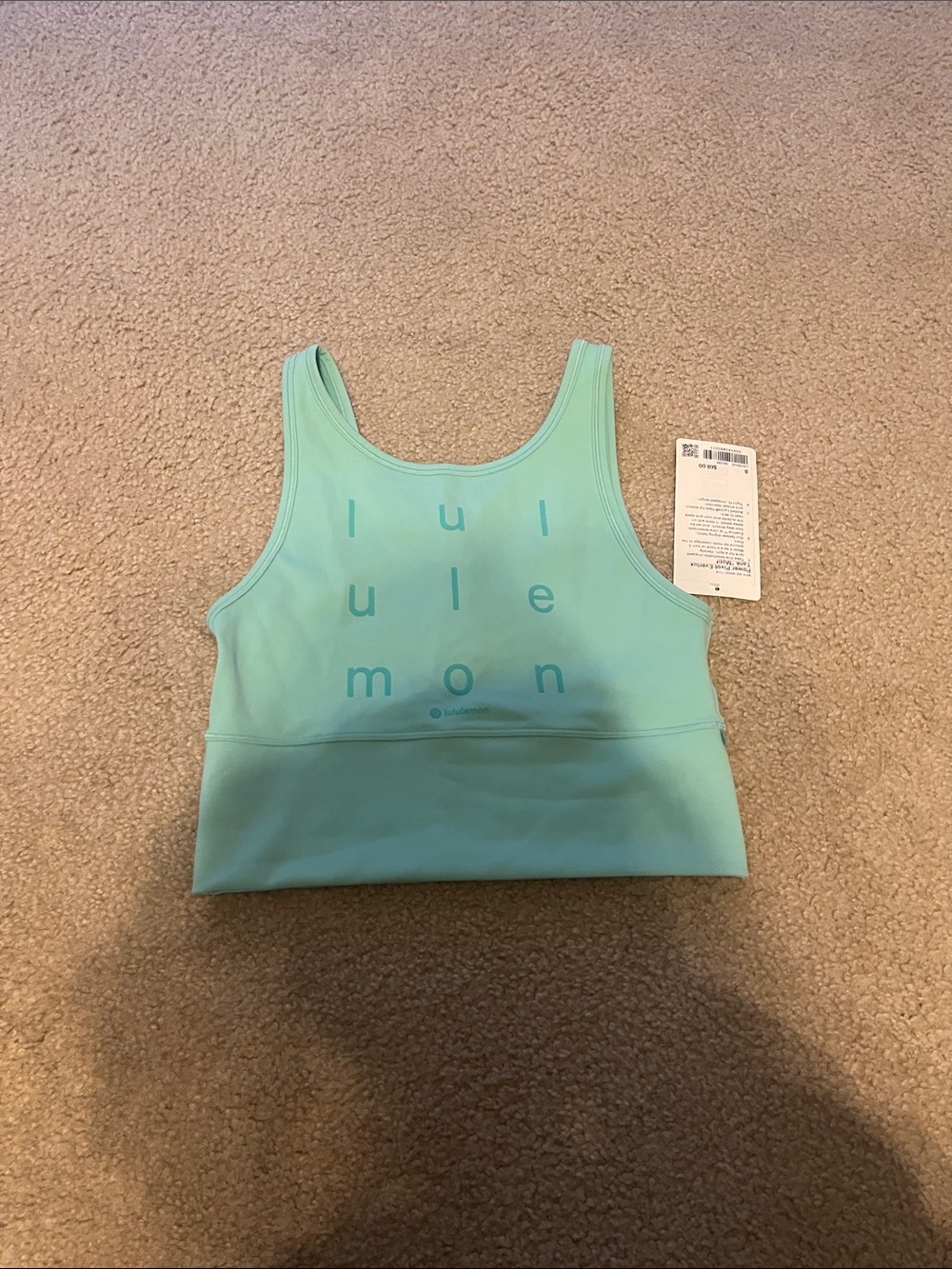 lululemon athletica Mint Green Crop Tank Top